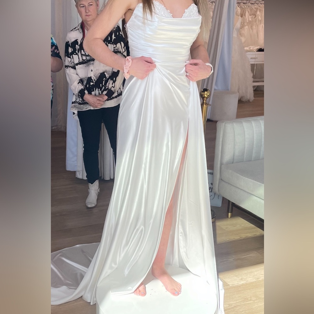 Sherri hill satin wedding dress